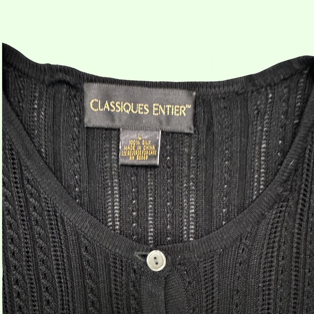 Classiques Entier Black Textured Cardigan - Picture 2 of 8